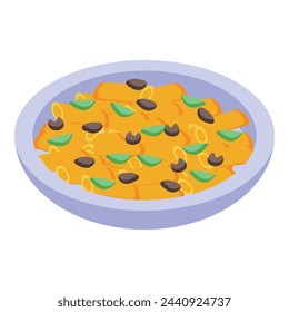 Asian meal icon isometric vector. Family happy. Food cuisine