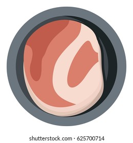 Asian meat icon flat isolated on white background vector illustration