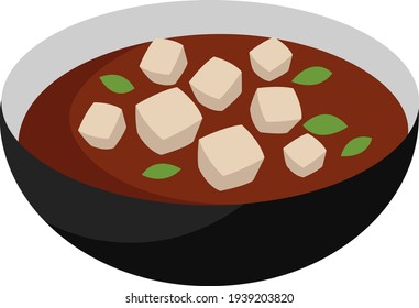 Asian miso, illustration, vector on a white background