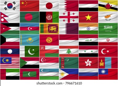 Asian National Flags