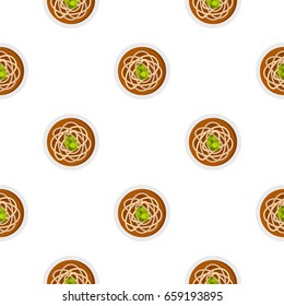 Asian noodles pattern seamless for any design vector illustration