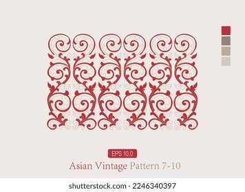 Asian Openwork Vintage Symmetrical Pattern - Oriental Pattern White Background