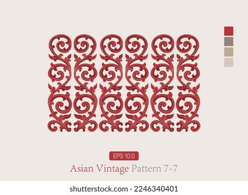 Asian Openwork Vintage Symmetrical Pattern - Oriental Pattern White Background