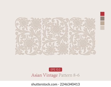 Asian Openwork Vintage Symmetrical Pattern - Oriental Pattern White Background