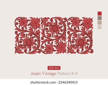 Asian Openwork Vintage Symmetrical Pattern - Oriental Pattern White Background