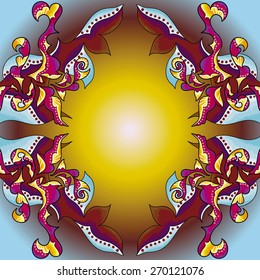 Asian ornament. Decorative hand drawn illustration in vector format.
