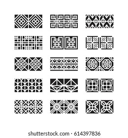 Modern Decorative Set 19 Laser Cut Stock Vector (Royalty Free) 1429821542