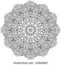Asian ornamental lace. Design round