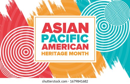 Asian Pacific American Heritage Month Celebrated Stock Vector (Royalty ...