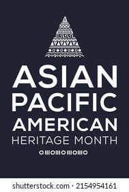 Asian Pacific American Heritage Month, vector illustration.