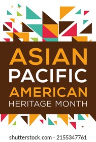 Asian Pacific American Heritage Month, vector illustration.