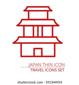 Asian Pagoda Tower vector icon isolated Part of travel icons set EPS10