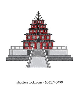 Asian palace symbol scribble