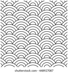 Asian Pattern Black White Background Vector Stock Vector (Royalty Free ...