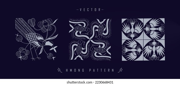 Asian pattern Chinese traditional art pattern Miao costume texture