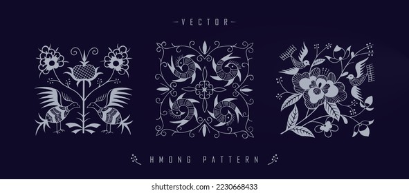 Asian pattern Chinese traditional art pattern Miao costume texture