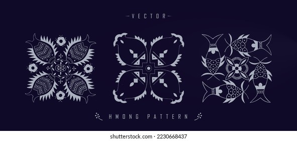 Asian pattern Chinese traditional art pattern Miao costume texture