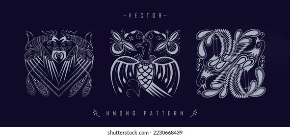 Asian pattern Chinese traditional art pattern Miao costume texture