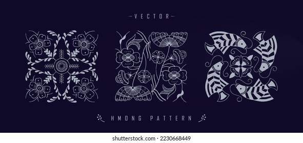 Asian pattern Chinese traditional art pattern Miao costume texture