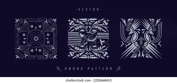 Asian pattern Chinese traditional art pattern Miao costume texture