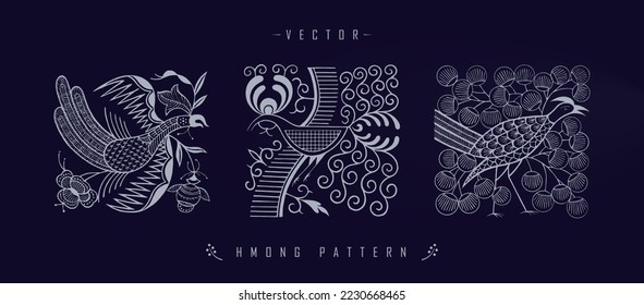 Asian pattern Chinese traditional art pattern Miao costume texture