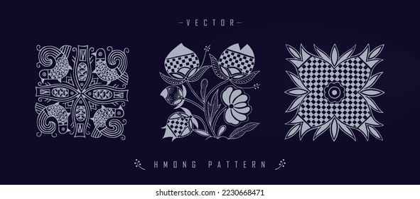 Asian pattern Chinese traditional art pattern Miao costume texture