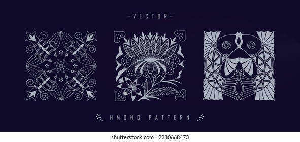 Asian pattern Chinese traditional art pattern Miao costume texture