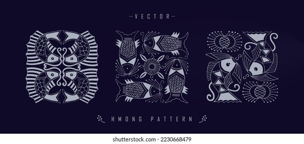 Asian pattern Chinese traditional art pattern Miao costume texture