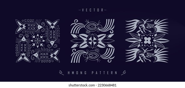 Asian pattern Chinese traditional art pattern Miao costume texture