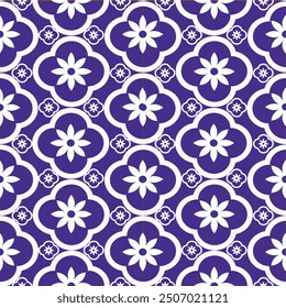 Asian Pattern design, Geometric Ethnic pattern,
Thai fabric, tile, carpet, vector,
illustration design, Flowers on navy blue background