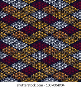 Asian pattern. Kabuki. Japanese doodles. Kabuki theatre elements. Kimono. Asia culture symbols. Oriental ornament. Chinese sketch. Fashion. China. Japan. Singapore. Korea. Vietnam. Fabric design.