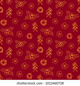 Asian pattern. Kabuki. Japanese doodles. Kabuki theatre elements. Kimono. Asia culture symbols. Oriental ornament. Chinese sketch. Fashion. China. Japan. Singapore. Korea. Vietnam. Fabric design.