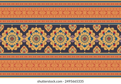 Asian pattern style, The design was inspired by regional Asian motifs and Thai Patterns. Perfect Asian Clothing or Wrapping Paper for occasions where a luxury Asian style is desired.
