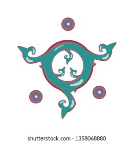 Asian pattern symbol decoration