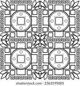 asian pattern vector art chinese style