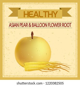asian pear and balloon flower root