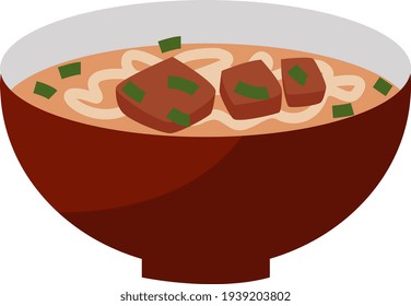 Asian pho, illustration, vector on a white background