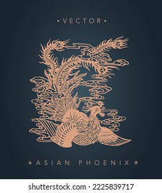 Asian phoenix chinese phoenix totem pattern