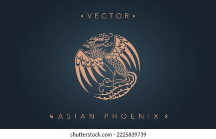 Asian phoenix chinese phoenix totem pattern