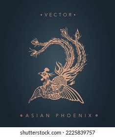 Asian phoenix chinese phoenix totem pattern