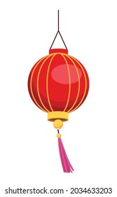icono del colgante de linterna roja de asia