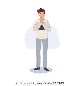 Asian Respect Sign concept. Traditional Thai Respect Gesture. Thai Sawasdee Greeting and Thank you. Thank you for shopping with us