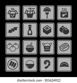 Asian restaurant icons