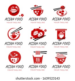 asian restaurant logo collection for your culinary business