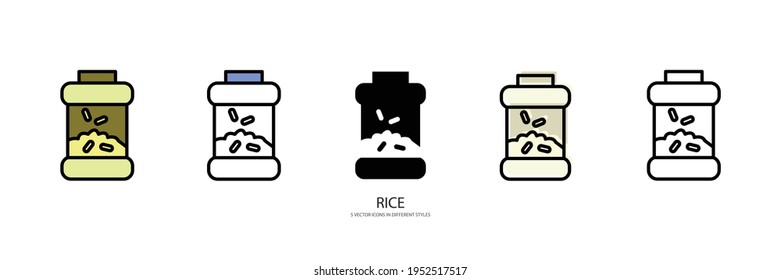 asian RICE vector type icon