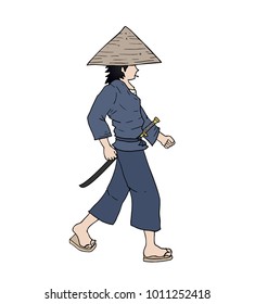 asian samurai illustration