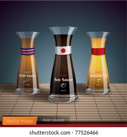 Asian sauces. Vector image