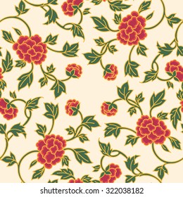Asian seamless floral pattern
