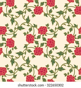 Asian seamless floral pattern