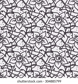 Asian seamless pattern. Vector ornamental flower seamless pattern.